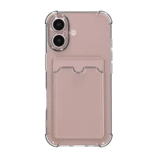 Stødsikkert etui med kortholder iPhone 16 Plus Sort