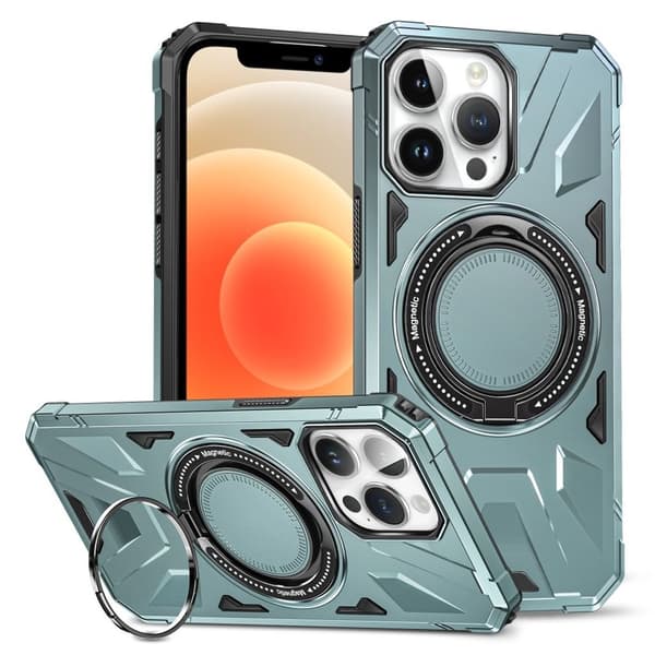 iPhone 12 Pro Max Cover med Ringholder - Grøn