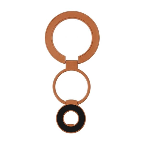 Foldable Double Magnetic Phone Ring Holder Orange+Black