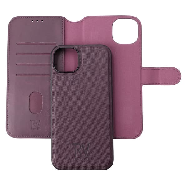 iPhone 15 Plus Plånboksfodral Magnet Rvelon - Lila
