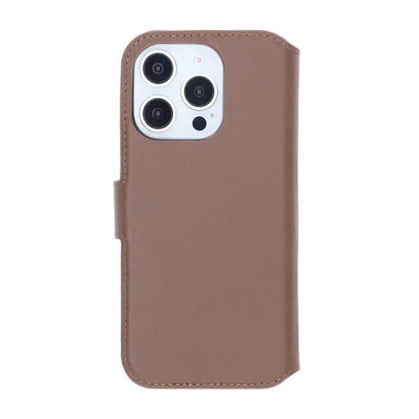 iPhone 16 Pro Plånboksfodral Äkta Läder Rvelon - Brun