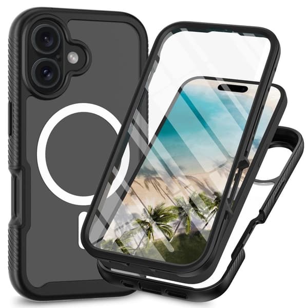 iPhone 16 2-in-1 -kotelo - Musta
