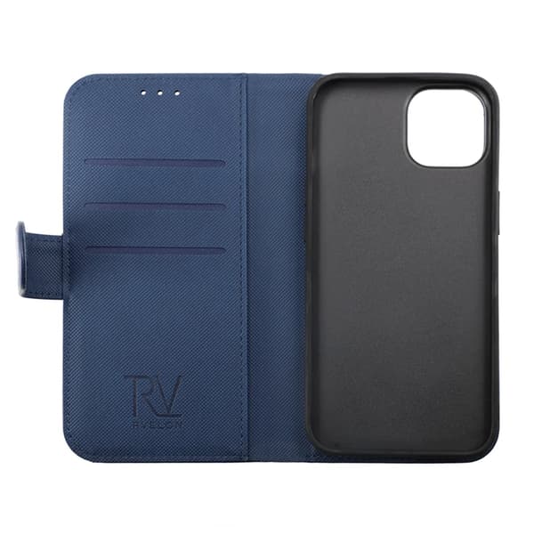 iPhone 14 Plånboksfodral Magnet Rvelon - Blå