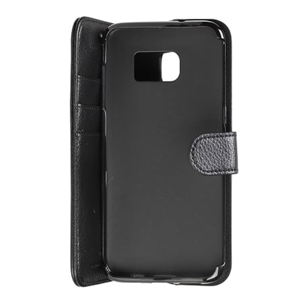 Samsung S7 Edge Pung Etui Læder med Stand - Sort