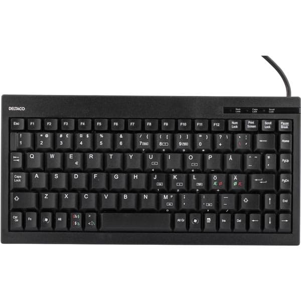 DELTACO mini tastatur, USB, sort