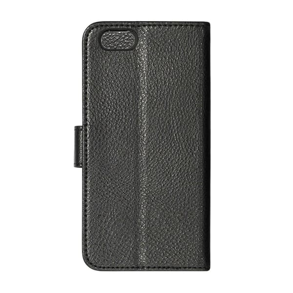 iPhone 6/6S Plånboksfodral Läder med Stativ - Svart