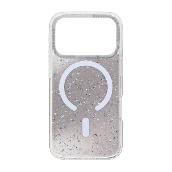 Glitterkuori MagSafe ja timantit iPhone 17 Pro Maxille - Musta