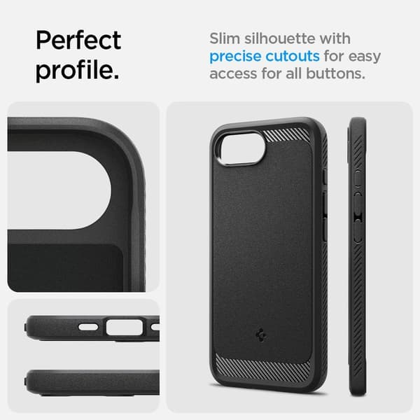 Spigen Rugged Armor MagSafe Cover til iPhone 17e/16e - Sort