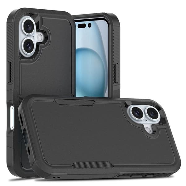 iPhone 16 2-in-1 -kotelo - Musta