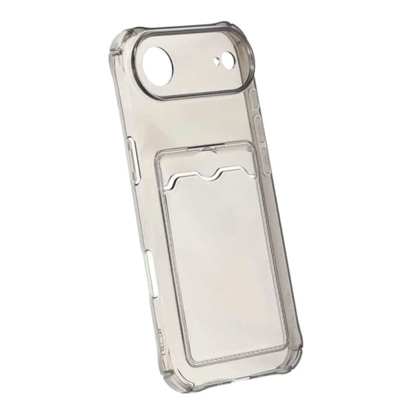 Stødsikkert telefoncover med kortholder til iPhone 17 Air - Sort