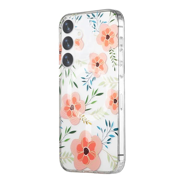 Samsung Galaxy S24 Plus Mobilskal Magnet - Blommor Rosa