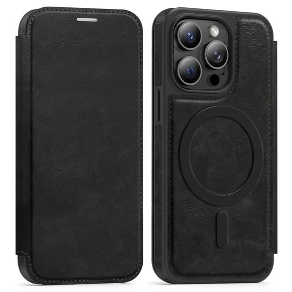 iPhone 14 Pro Wallet Cover MagSafe RFID-blokering - Sort