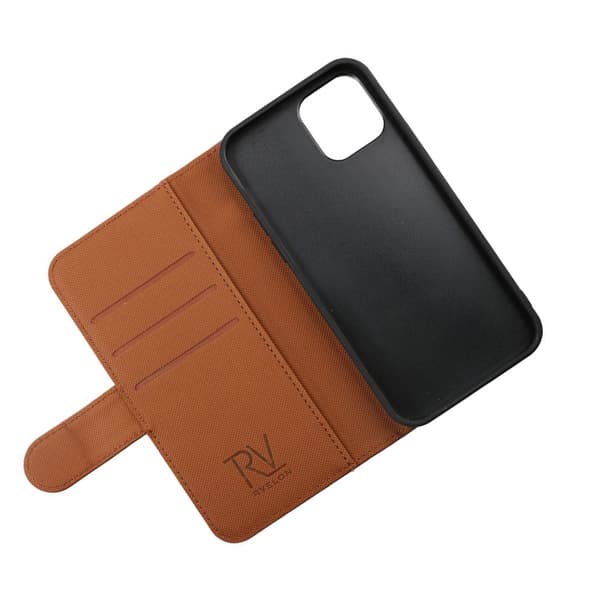 iPhone 13 Pro Plånboksfodral Magnet Rvelon - Guldbrun