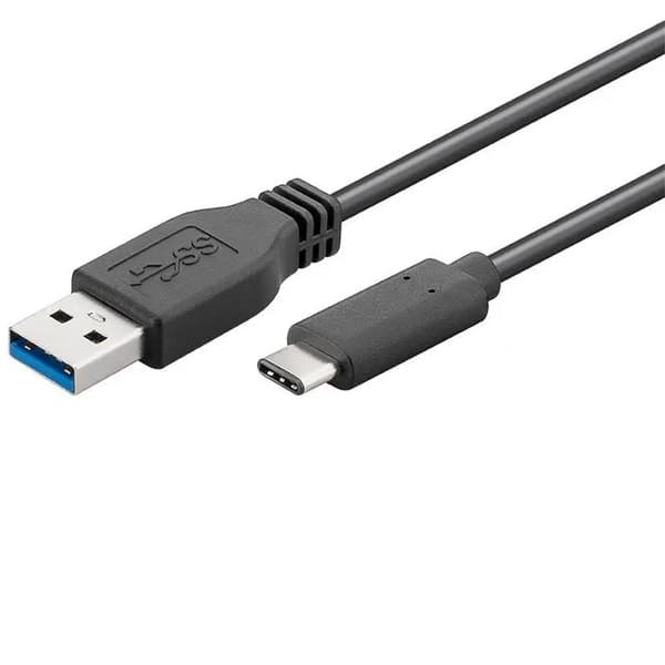 USB 3.0-kabel, USB-C, 3.0, 1 m, Sort