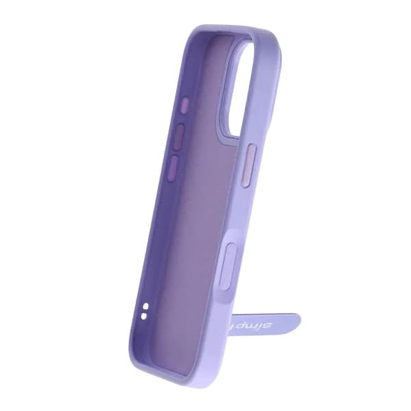 Etui med udfoldeligt roterende stativ til iPhone 16 Pro Max - Lilla