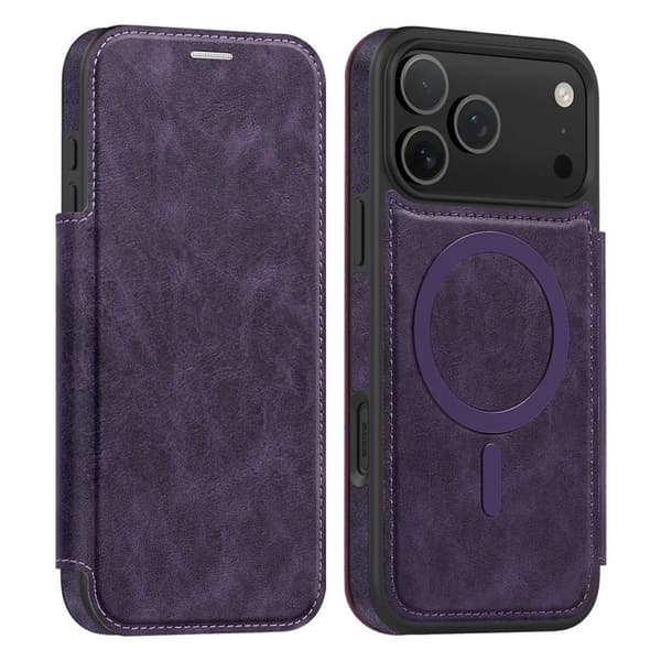 iPhone 18 Pro Max/17 Pro Max MagSafe Wallet Cover - Mørk Lilla