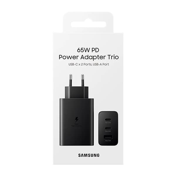 Samsung Trio Laddare 65W 2xUSB-C 1xUSB-A - Svart