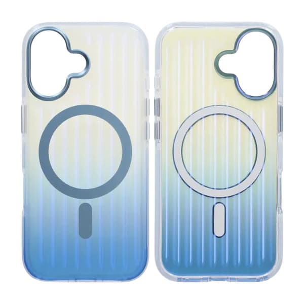 Bølgepap Gradient Magnetisk Cover til iPhone 17 Blå