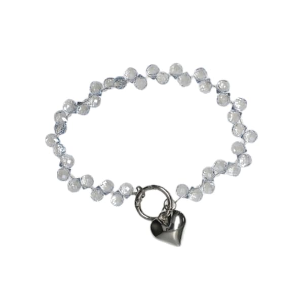 Strawberry crystal gray blue chain