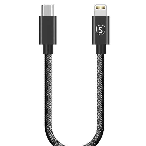 SiGN USB-C til Lightning Kabel 20W, 0,25m - Sort