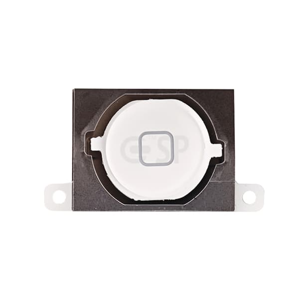iPhone 4S Hjemknap med klæbemiddel - Hvid