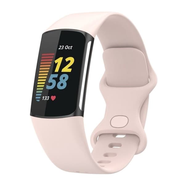 Fitbit Charge 6 silikoninen kellon ranneke - Pinkki