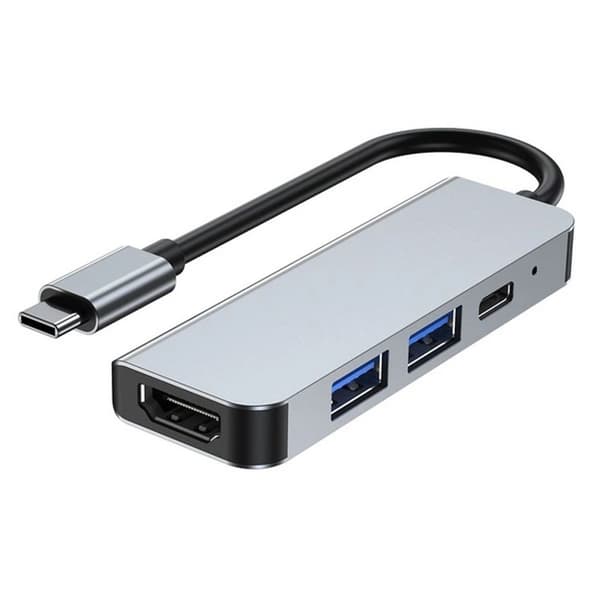 Tech-Protect V2 USB-C Hub til 2x USB-A / USB-C / HDMI - Grå