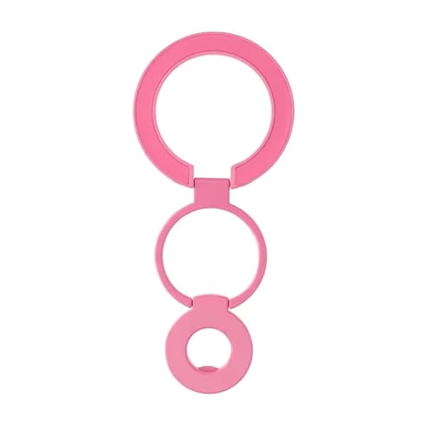 Foldable Double Magnetic Phone Ring Holder Dark Pink