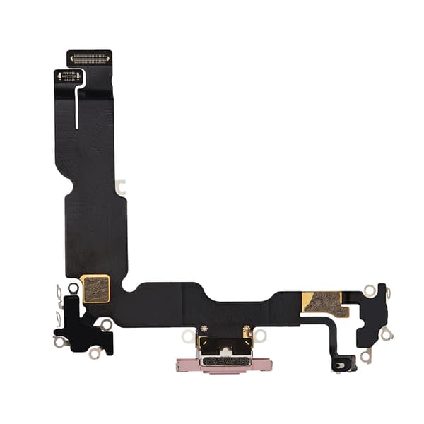 iPhone 15 Plus Opladerstik Flexkabel Pink Original