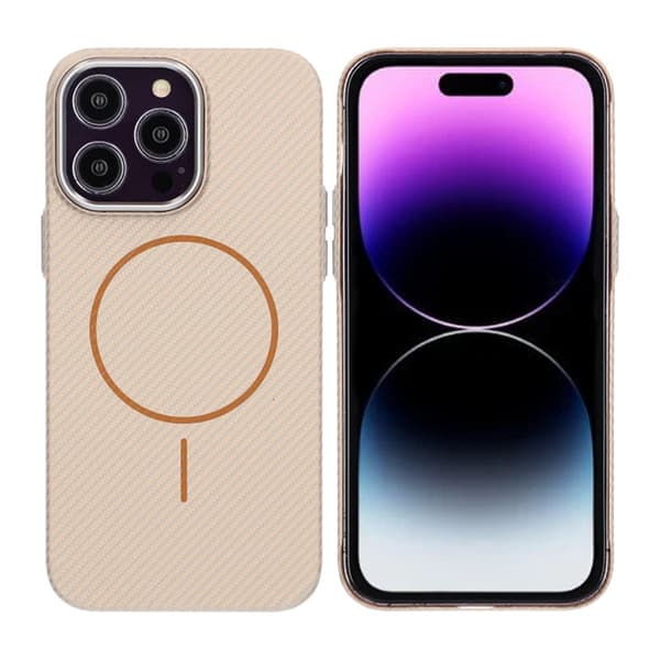 iPhone 14 Pro Max Carbon Cover - Guld