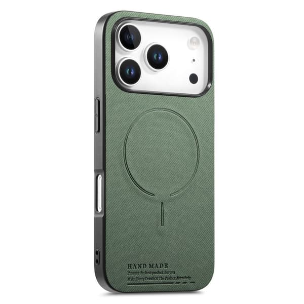 iPhone 18 Pro Max/17 Pro Max MagSafe-fodral med textilbaksida - Grön