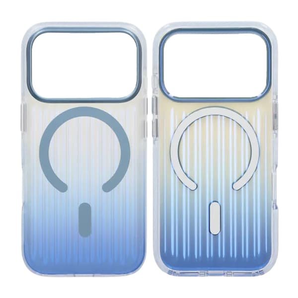 Bølgepap Gradient Magnetisk Cover til iPhone 17 Pro Max Blå