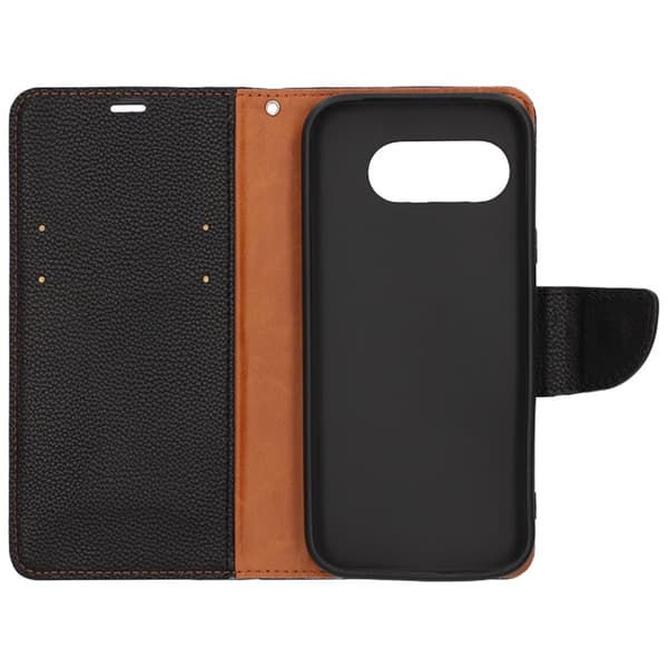 Google Pixel 9A Plånboksfodral med kortfack  - Svart
