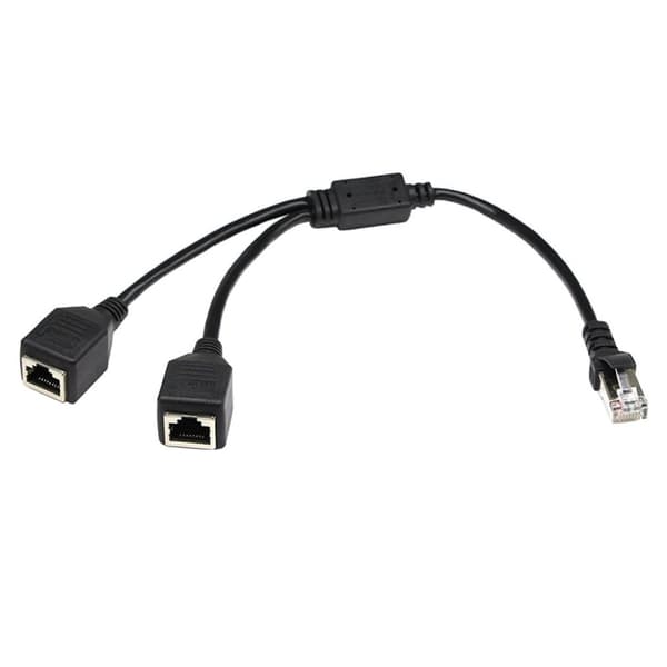 2-i-1 LAN Ethernet Nätverk CAT5, RJ45, Splitter