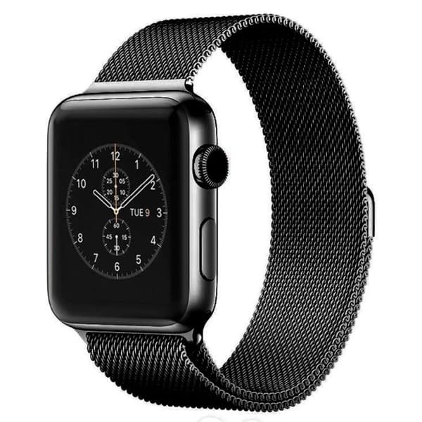 Apple Watch 1/2/3 38mm osv. Justerbar urrem - Sort