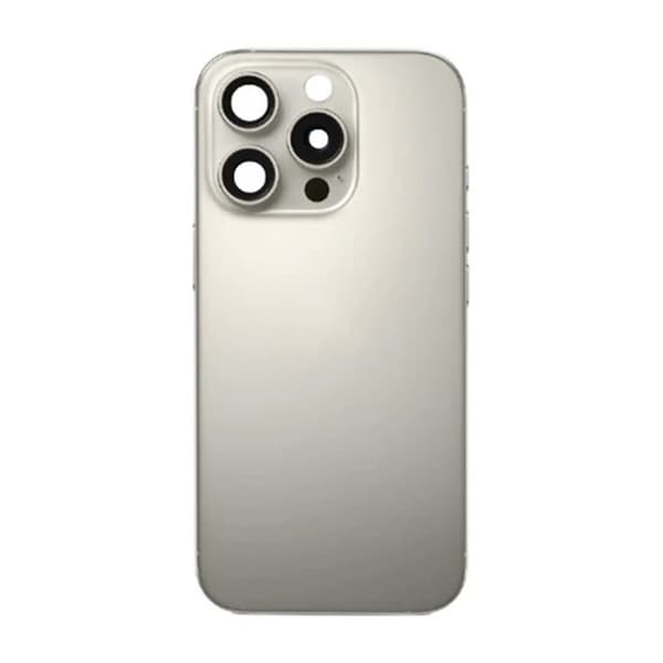 iPhone 16 Pro Max Bagside Glas med små dele - Naturlig Titanium