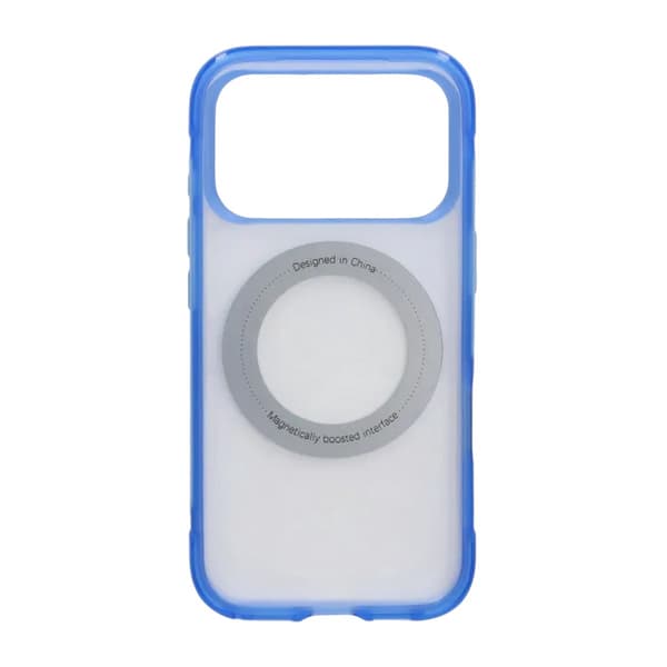 Mat MagSafe-cover med ringstativ til iPhone 17 Pro og 18 Pro - Blå
