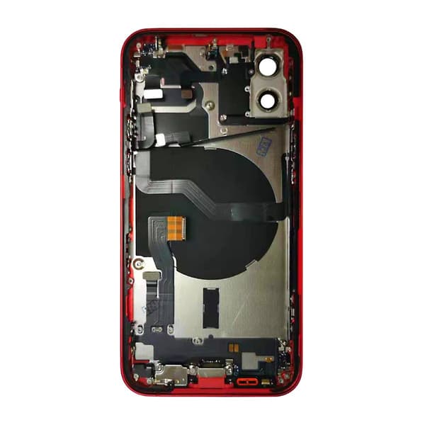 iPhone 12 Baksida med Komplett Ram - Röd