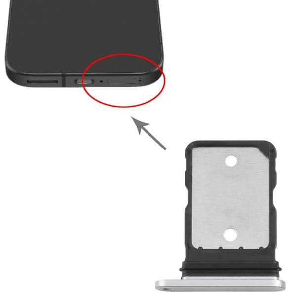 Google Pixel 9a SIM-kortholder - Hvid