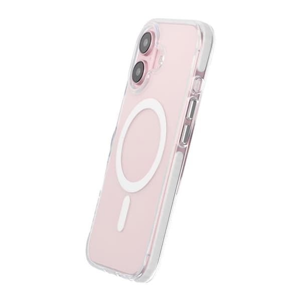 iPhone 16 Mobilcover Magnet Dobbelt Beskyttelse - Hvid