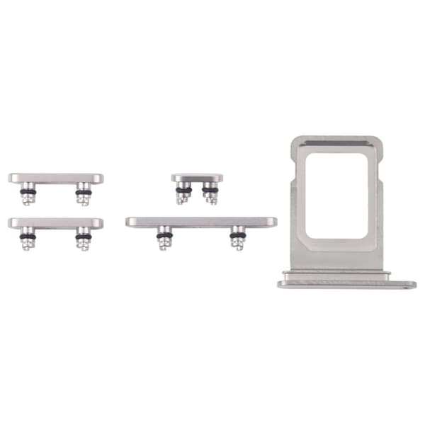 iPhone 16 Pro Max SIM-kortbakke + SIM-kortbakke + sideknapper - Hvid