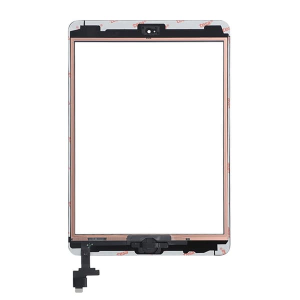 iPad Mini/Mini 2 Glas med Touchskärm med Hemknapp Flexkabel OEM - Svart