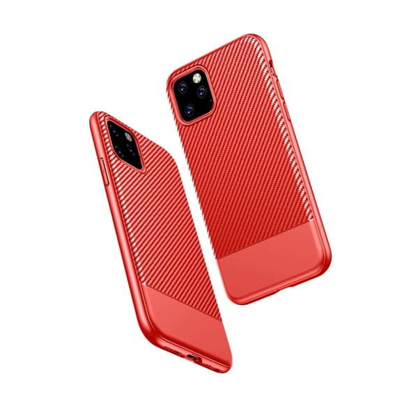 Mobilskal Kolfiberfilm iPhone 11 Pro Max - Röd