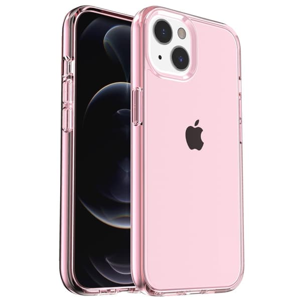 Anti-ridse telefoncover til iPhone 14 - Transparent Pink