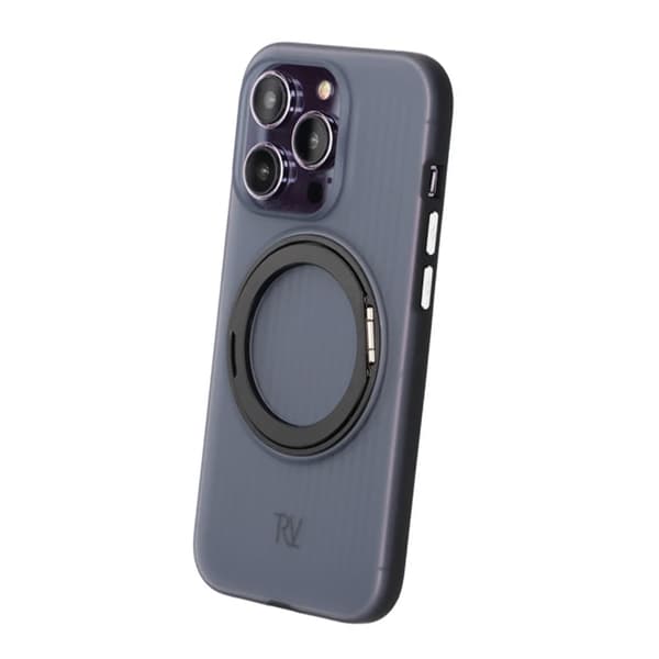 iPhone 14 Pro Rvelon Cover Roterende Magnetisk Stand - Sort