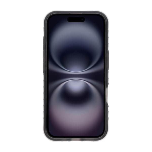 Matt Mobilskal med ringstativ för iPhone 16 - Svart
