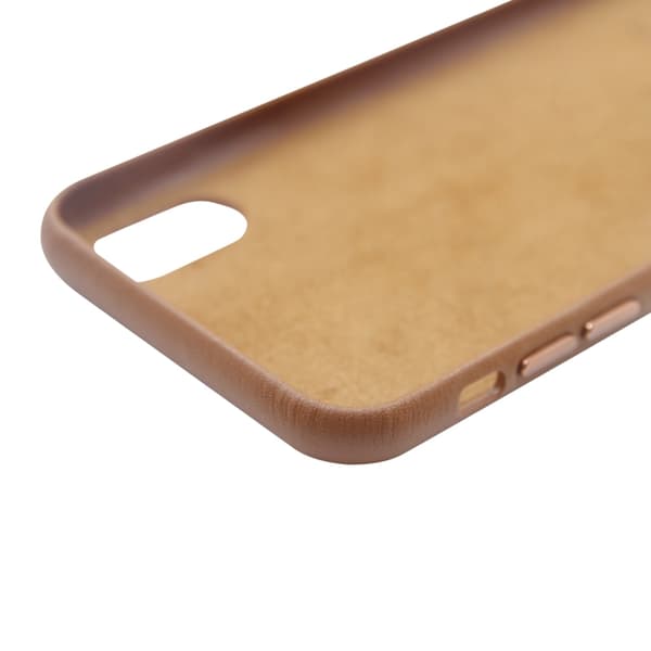 Lædercover til iPhone X og XS - Brun