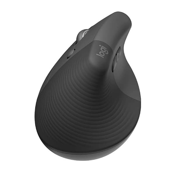 Logitech Lift for Business LeftHanded Vertical Ergonomic Wireless Mouse Bluetooth, 6 Buttons  Graphite