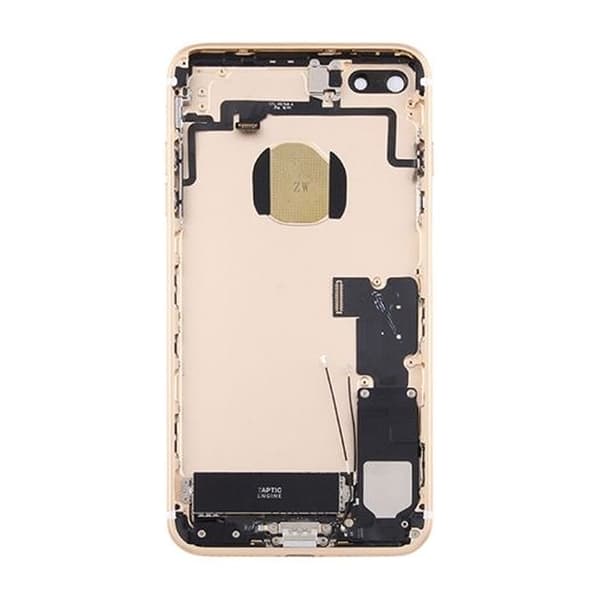 iPhone 7 Plus Bagcover med komplet ramme - Guld
