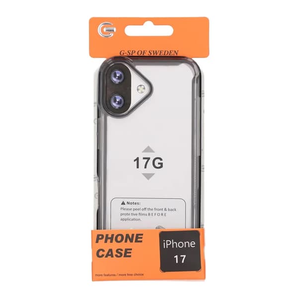 Iskunkestävä puhelinkotelo iPhone 17:lle - Musta